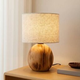 Table Lamp Mayumi Lindby, Light wood, Living / Dining Room, Wood, Scandinavian, Table Lamp