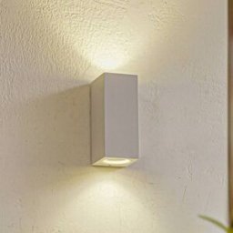 Outdoor Wall Light Xava Lucande, dimmable, White / opal, Aluminium, Modern, Outdoor Wall Light