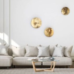 Wall Light Ring L Nowodvorski Lighting, Brass / gold, Living / Dining Room, Wood, Modern, Wall Light