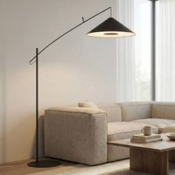 Arc Lamp Floor Poise Nowodvorski Lighting, Black, Living / Dining Room, metal, Modern, Floor Lamp