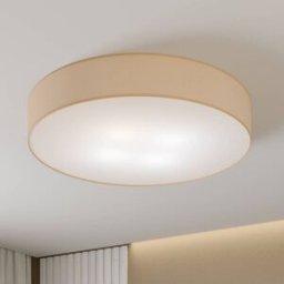 Ceiling Light Rondo TK Lighting, dimmable, Cream / amber, Bedroom, Textile / fabric / silk, Modern, Ceiling Light