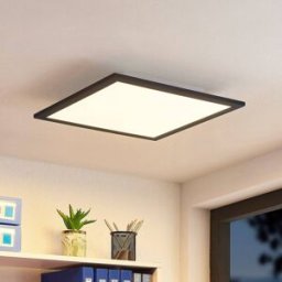 LED Panel Nelios Lindby, dimmable, Black, Kitchen, Aluminium, Modern, LED Panel