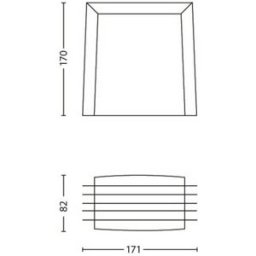 Philips Outdoor Wall Light Shades, dimmable, Alu / grey / zinc, Aluminium, Modern, Outdoor Wall Light