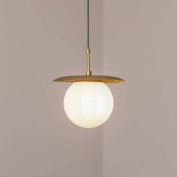 Glass Pendant Light Anemon Opviq, dimmable, Brass / gold, Living / Dining Room, Glass, Modern, Ceiling Light