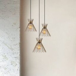 Pendant Light Kirpi 3086 Opviq, dimmable, Brass / gold, Living / Dining Room, metal, Ceiling Light