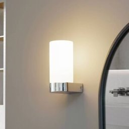 Wall Light Basolo Lucande, dimmable, Chrome / silver, Bathroom, metal, Modern, Wall Light