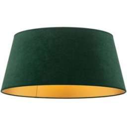 Lampshade Cone Height 22.5 cm, dark green/gold Duolla, Green, Textile / fabric / silk