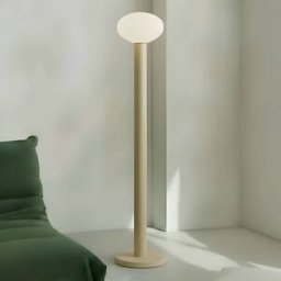 Designer Floor Lamp Flo ALDEX, Cream / amber, Living / Dining Room, metal, Design, Floor Lamp