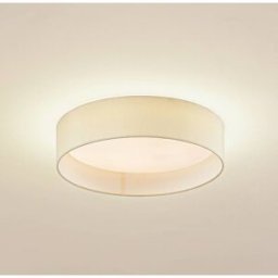 LED Ceiling Light Eilif Lindby, Cream / amber, Living / Dining Room, Textile / fabric / silk, Modern, Ceiling Light