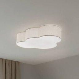 Ceiling Light Cloud TK Lighting, dimmable, Cream / amber, Children's Room, Textile / fabric / silk, Young Lifestyle, Ceiling Light