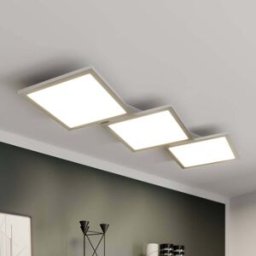 LED Ceiling Light Ilira Lucande, dimmable, Alu / grey / zinc, Kitchen, Aluminium, Modern, Ceiling Light