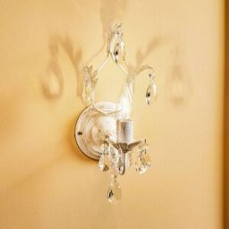 Crystal Wall Light Teresa ONLI, dimmable, Cream / amber, Living / Dining Room, metal, Antique, Wall Light