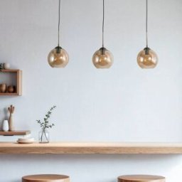 Glass Pendant Light Sofian Lindby, dimmable, Cream / amber, Living / Dining Room, Glass, Modern, Ceiling Light