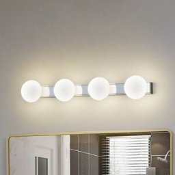 Wall Light Myrra Lucande, Chrome / silver, Bathroom, Aluminium, Modern, Wall Light