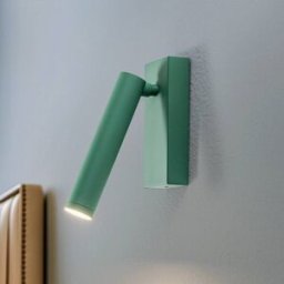 LED Wall Light Rulo Argon, Green, Living / Dining Room, metal, Wall Light