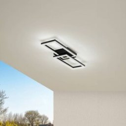Lindby LED outdoor ceiling lamp Finian, 64 cm x 21 cm, CCT dimmable Finian Lindby,, Black, Plastic, Modern, Ceiling Light Outdoor