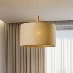 Deva Nature pendant light, 1-bulb, textile shade TK Lighting, dimmable, Living / Dining Room, Textile / fabric / silk, Scandinavian, Ceiling Light