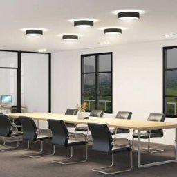 LED Ceiling Light Vanida Arcchio, dimmable, Black, Kitchen, Aluminium, Modern, Ceiling Light