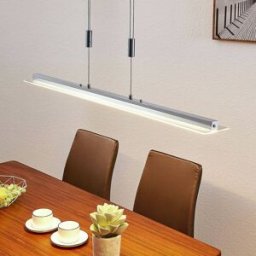 Pendant Light Sladja Lindby, dimmable, Chrome / silver, Living / Dining Room, Glass, Modern, Ceiling Light