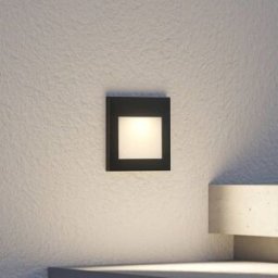 Arcchio LED recessed wall lamp Zamo, black, 11 cm, IP65 Zamo Arcchio, dimmable, Black, Hallway, Aluminium, Modern, Outdoor Wall Light