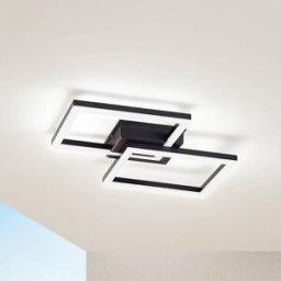 Lindby LED outdoor ceiling lamp Finian, 48 cm x cm, CCT dimmable Finian Lindby,, Black, Plastic, Modern, Ceiling Light Outdoor