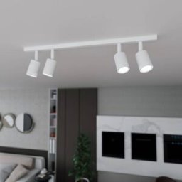 Flash ceiling light, white, 4-bulb, metal EMIBIG LIGHTING, dimmable, White / opal, Living / Dining Room, metal, Modern, Ceiling Light