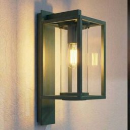 Outdoor Wall Light Ferda Lucande, dimmable, Green, Aluminium, Modern, Outdoor Wall Light