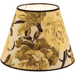 Sofia lampshade, height 25 cm, yellow floral pattern Duolla, Yellow / orange, Textile / fabric / silk