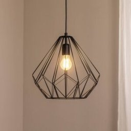 Pendant Light Diamond Opviq, dimmable, Black, Living / Dining Room, metal, Modern, Ceiling Light