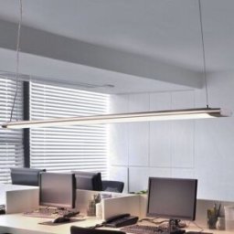 Arcchio Vinca LED pendant light, 120 cm, 3,450 lm, 4,000 K, Alu / grey / zinc, Workroom / Office, Plastic, Modern, Ceiling Light