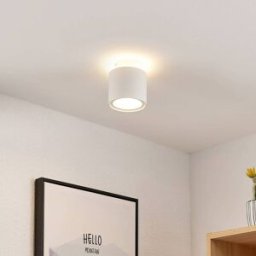 Arcchio ceiling lamp Walisa, Ã˜ 10 cm, white, diffuser, GU10 Walisa Arcchio, dimmable, White / opal, Living / Dining Room, Aluminium, Modern, Ceiling Light