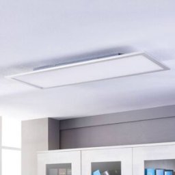 LED Panel Livel Lindby, Alu / grey / zinc, Kitchen, Plastic, Modern, LED Panel