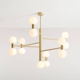 Glass Pendant Light Flare ALDEX, dimmable, Brass / gold, Living / Dining Room, Glass, Modern, Ceiling Light
