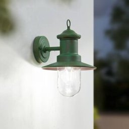 Outdoor Wall Light Eloretta Lindby, dimmable, Green, metal, Country House / Rustic, Outdoor Wall Light