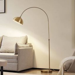 Arc Lamp Floor Lennart Lindby, Bronze / antique brass, Living / Dining Room, metal, Modern, Floor Lamp