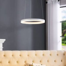 Pendant Light Albiona Arcchio, dimmable, White / opal, Kitchen, metal, Modern, Ceiling Light