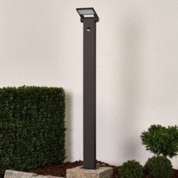 Marius LED bollard lamp with sensor, 100 cm Lucande, Black, Aluminium, Modern, Outdoor lights with Sensor