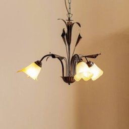 Lucrezia pendant light, 3-bulb, bronze ONLI, dimmable, Bronze / antique brass, Living / Dining Room, metal, Country House / Rustic, Ceiling Light