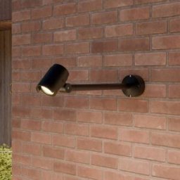 Lucande LED outdoor spotlight Beatrix, 58 cm, anthracite, aluminium Beatrix, Black, Aluminium, Modern, Outdoor Wall Light
