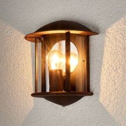 Outdoor Wall Light Maelis Lindby, dimmable, Brown / rust, Aluminium, Modern, Outdoor Wall Light