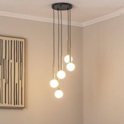 Glass Pendant Light Daisy SIGMA, dimmable, White / opal, Living / Dining Room, metal, Modern, Ceiling Light
