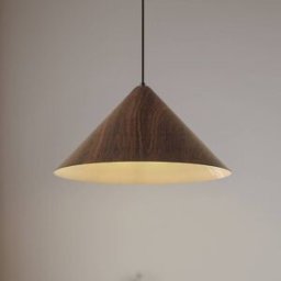 Wooden Pendant Light Clarine Lindby, dimmable, Dark wood, Living / Dining Room, metal, Modern, Ceiling Light