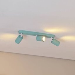 Livia ceiling spotlight, mint green, 52 cm, 3-bulb, metal, GU10 TK Lighting, dimmable, Green, Children's Room, metal, Ceiling Light