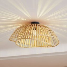 Ceiling Light Ilajus Lindby, dimmable, Light wood, Living / Dining Room, Bamboo, Scandinavian, Ceiling Light