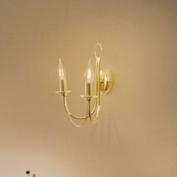 Wall Light Retro Euluna, dimmable, Brass / gold, Living / Dining Room, metal, Wall Light