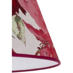 Sofia lampshade, height 25 cm, red floral pattern Duolla, Red, Textile / fabric / silk