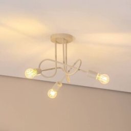 Ceiling Light Oxford HELAM, dimmable, Cream / amber, Living / Dining Room, metal, Ceiling Light