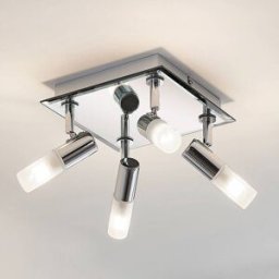 Ceiling Light Zela Lindby, dimmable, Chrome / silver, Bathroom, metal, Modern, Ceiling Light