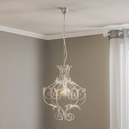 Pendant Light Contessa ONLI, dimmable, White / opal, Living / Dining Room, metal, Antique, Ceiling Light