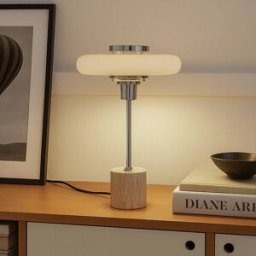 Table Lamp Branford Lindby, Cream / amber, Living / Dining Room, metal, Vintage, Table Lamp